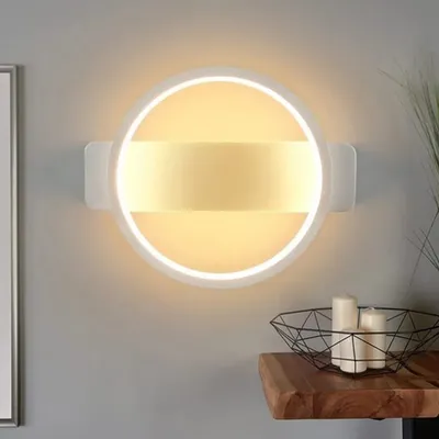 Zdjęcie produktu dla ZMH LED kinkiet wewnętrzny nowoczesny 7W ciepły biały 3000K 1 sztuka LED zintegrowany na stałe