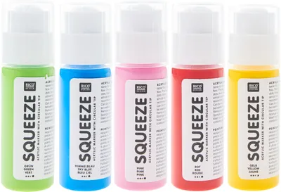 Obrázek produktu pro Rico Design 800682, Různé barvy, Různé barvy, 5 barva/barev, Inkoust na bázi akrylu, Kulatý, Děti a dospělí