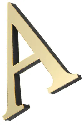 3D Acryl Spiegel Buchstabe A Aufkleber, selbstklebend, gold