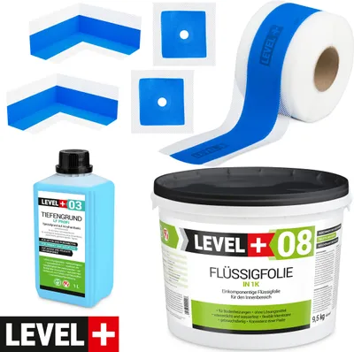 Produktbild von Dicht Set Badabdichtung Flüssigfolie 9,5kg Dusche Bandset Dichtband TOP SET323