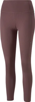 Image de Legging de sport PUMA Flawless, taille haute, coupe 7/8, pour femmes, couleur prune clair, taille L
