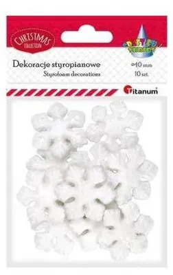 Image de Flocons De Neige Styr.a`10 Blancs 4 Cm