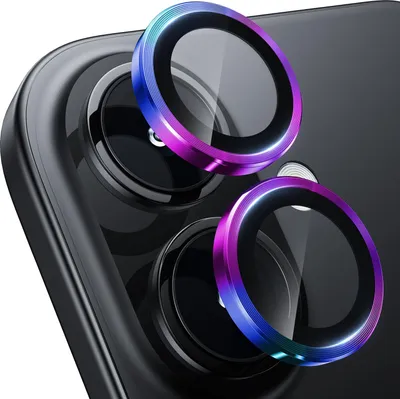 Produktbild von Für Apple iPhone 16 / 16 Plus Aluminium Ring Kamera + H9 Tempered Hart Glas Bunt