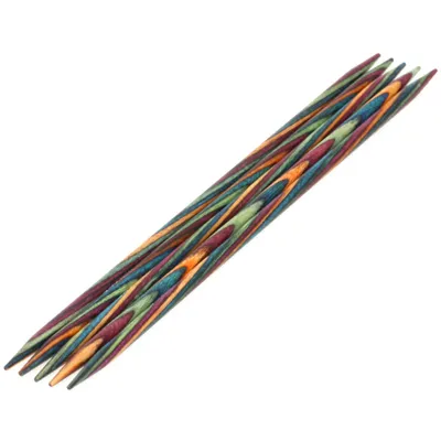 Produktbild von Lana Grossa Strumpfstricknadel Design-Holz Multicolor 15-3.5mm