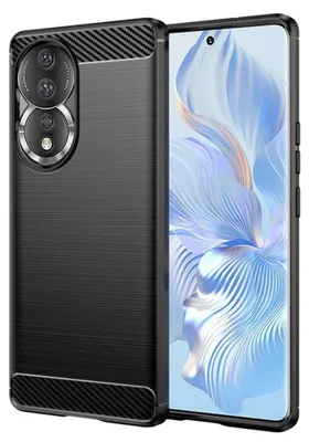 Produktbild von Techsuit Carbon Silicone Back Cover Hülle für HONOR 90 - Schwarz