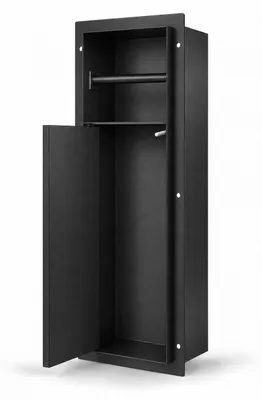 Produktbild von HAGO24 WC Modul Edelstahl Schwarz Einbauschrank Unterputz Wandnische 200x600mm Toilettenpapierhalter Bürstenhalter Push-to-Open befliesbare Tür, KI-generiertes Bild