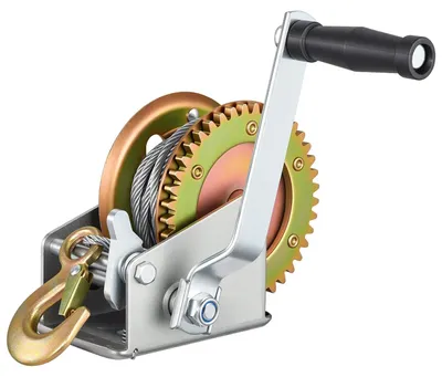 Immagine prodotto di Argano per imbarcazioni, modello da 726 kg, argano manuale robusto con manovella per cavo in acciaio da 10 metri, sistema a cricchetto bidirezionale portatile, maniglia antiscivolo, kit di montaggio semplice per rimorchi di imbarcazioni e veicoli ATV