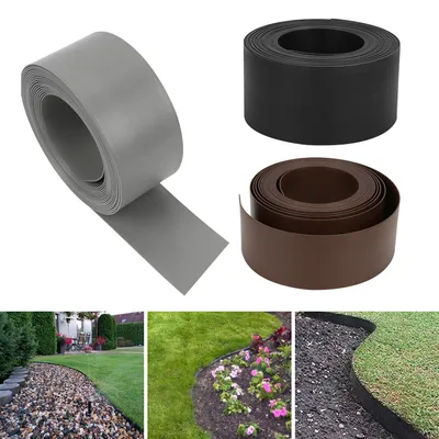 Image de TolleTour Bordure de pelouse gravier bordure de parterre bordure de tonte bande de gazon bordure supérieure chemins de jardin bordure de gazon gris 2500x12.5cm