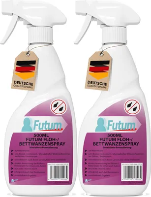 Produktbild von FUTUM 2x500ml Biozidfrei Bettwanzen-Spray Floh-Mittel Flöhe Bettwanzen bekämpfen
