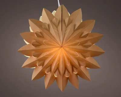 Produktbild von LED-Stern aus Karton, 40 cm, mit Zeitschaltuhr, bernsteinfarben