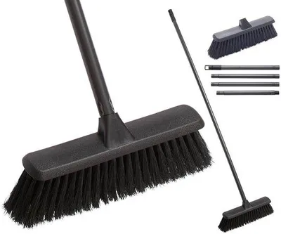 Obrázek produktu pro Měkký vnitřní smeták na laminátové, vinylové, dřevěné podlahy a dlažbu s násadou