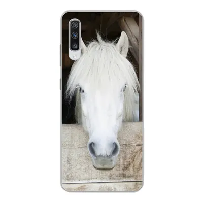 Produktbild von MuchoWow® Handyhülle Schutzhülle Hülle für Samsung Galaxy A70 Pferde - Pferdestall - Regale Silikon Softcase Handy Hülle - Schutzhaube