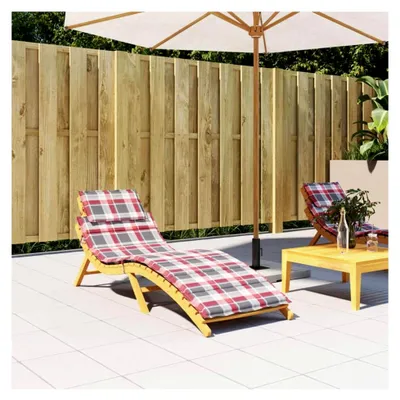 Produktbild von Liegenauflage für Sonnenliege Gartenliege Rot Karomuster 186x58x3 cm Oxford-Gewebe