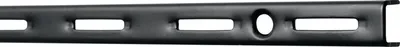 Produktbild von Wandschiene Länge 1000 mm schwarz matt Stahl einreihige Lochung