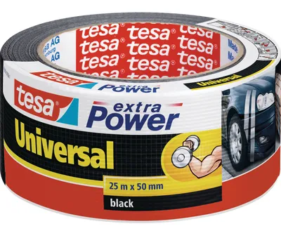 Obrázek produktu pro TESA Extra Power, Černá, Zapínání, Ruční výroba, Značení, Oprava, Kov, Dřevo, 25 m, 50 mm, 1 kusů