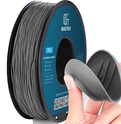 Produktbild von GEEETECH TPU Filament 1,75 mm +/- 0,02 mm für 3D Drucker, 1KG 1 Spool Grau