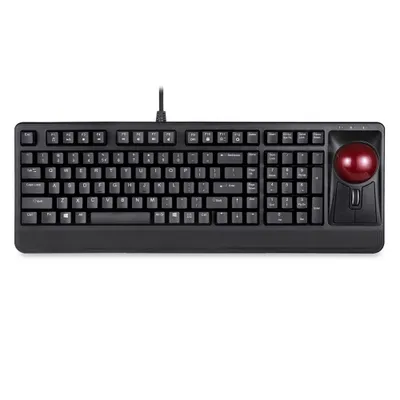Produktbild von Perixx PERIBOARD-522 US B, USB-Tastatur mit Trackball, US Layout, schwarz