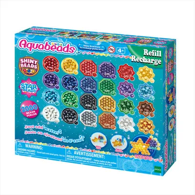 Zdjęcie produktu dla Aquabeads Błyszczące koraliki zestaw uzupełniający