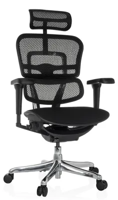 Produktbild von hjh OFFICE Luxus Chefsessel ERGOHUMAN ULTRA F GEN2 Ergonomischer Bürostuhl mit Armlehnen (höhenverstellbar) Netzstoff Drehstuhl für Büro, Zuhause