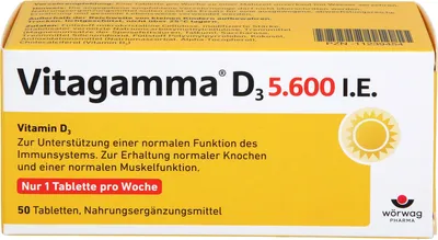 Obrázek produktu pro Vitagamma D3 5 600 I.E.Vitamin D3 NEM, 50 St TAB