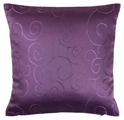 Produktbild von Kissenbezug 60x60 cm lila Damast Circle Deko Kissenhülle mit Reißverschluss