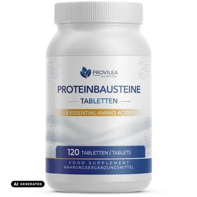 Produktbild von Provilea Nutrition Proteinbausteine Tabletten|Für Sie & Ihn|120 Tabletten, KI-generiertes Bild