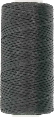 2 x 50 m Gewachste Polyesterschnur 150D 0,8 mm flach grau