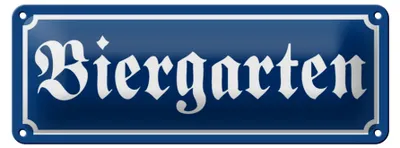 Produktbild von Blechschild Biergarten, 27 x 10 cm, Blechschilder Spruch Getränk, Alkohol, Bier