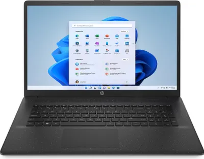 Produktbild von HP 17-cn0115ng 76V68EA#ABD Notebook 43,9 cm (17.3") HD+ Notebook, Celeron N4120, 8GB RAM, 256GB SSD, Windows 11 Home, QWERTZ schwarz