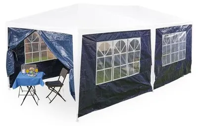 Obrázek produktu pro Sada voděodolného párty stanu z PE, modrá, 2 x 3 m, 6 stran