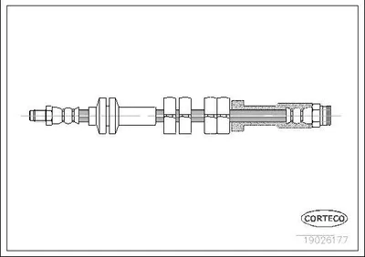 Produktbild von CORTECO 19026177 Bremsschlauch Vorne für FIAT Seicento / 600 Schrägheck (187) CINQUECENTO (170)