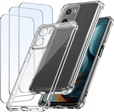Immagine prodotto di Set di custodie protettive antiurto per Motorola Moto G05 | E15, 3 pezzi, con vetro temperato