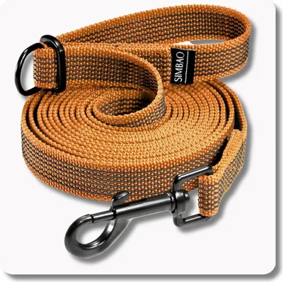 Zdjęcie produktu dla Regulowana smycz antypoślizgowa BRĄZOWA - 7m, 86MM TWISTLOCK - pies 15-80kg
