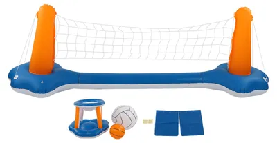 Immagine prodotto di Set gonfiabile da pallavolo e pallacanestro da piscina, ideale per feste estive, eventi in famiglia, carnevale e compleanni