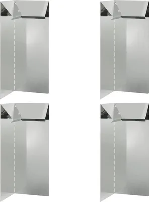 Obrázok produktu pre vidaXL Plot zo slimákov 4 ks Strieborná 10 x 10 x 25 cm Pozinkovaná oceľ