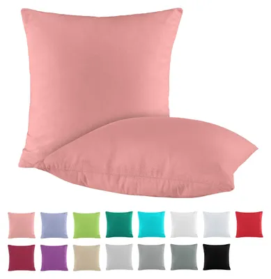 Kissenbezug Renforcé Baumwolle 40x40 cm 2er-Pack Altrosa