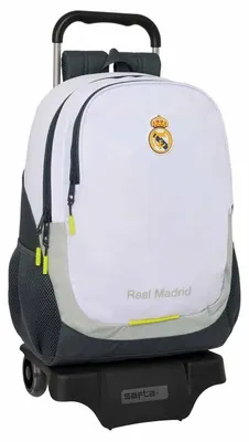 Productafbeelding van Safta Real Madrid 25/26 rugzak met wielen, wit, wit, one size