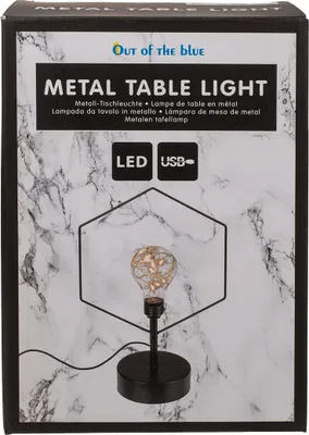 Image de Lampe de table en métal Hexagon env. 18,2 x 8 x 27 cm