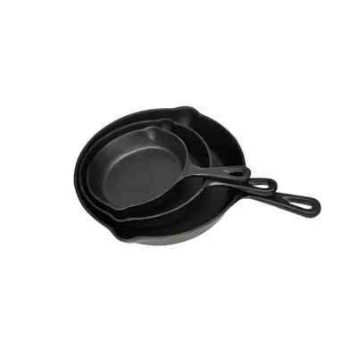 Produktbild von 3-dielna súprava liatinových steakových panvíc vidaXL