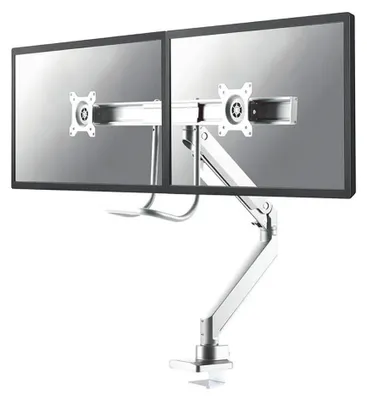 Produktbild von Neomounts NM-D775DX - Befestigungskit - Voll beweglich - für 2 LCD-Displays - Aluminium - weiß - Bildschirmgröße: 25.4-81.3 cm (10"-32")