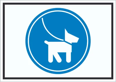 Produktbild von Hunde bitte anleinen Symbol Aufkleber A0 (841x1189mm)