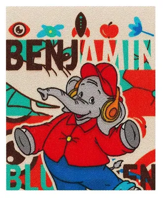 Obrázok produktu pre Benjamin Blümchen© music - nášivka, nažehľovacia nášivka, nažehľovacia aplikácia, nášivky, nášivky, na nažehlenie, veľkosť: 5,5 x 6,8 cm
