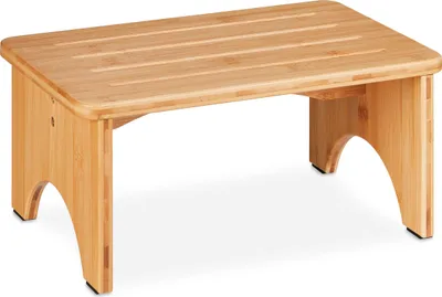 Bambus-Trittbank 17,5x39x25 cm, bis 100 kg, mit Anti-Rutsch-Füßen