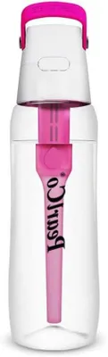 Image de Bouteille d'eau rose de 0,7 l avec filtre, sans BPA, pour l'école et le sport