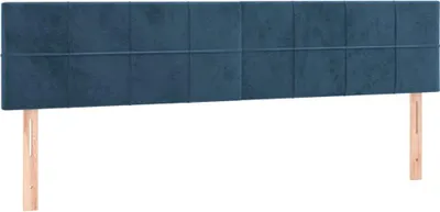 Produktbild von vidaXL Kopfteile Dunkelblau 180x5x78/88 cm Samt