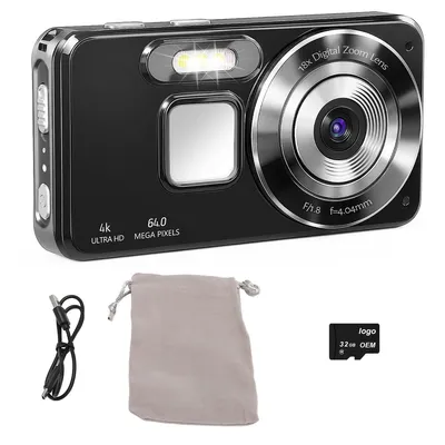 Produktbild von Digitalkamera, 18fache Digitalzoom-Kompaktkamera, 2,8-Zoll-LCD, 32G Micro-Speicher, geeignet für Kinder, Jugendl., Studenten & Anfänger