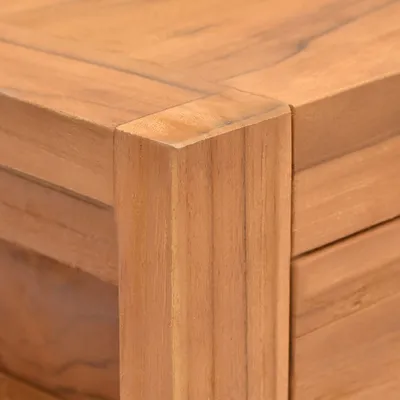 Image de vidaXL Bureau avec 2 tiroirs 100x40x75 cm Teck recyclé