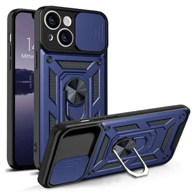 Produktbild von Armor Handyhülle für Apple iPhone 13 Kameraschutz Handy Panzer Case Cover Schutzhülle Outdoor Farbe: Blau