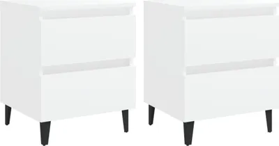 Obrázok produktu pre vidaXL Nočné stolíky 2 ks. Biele 40x35x50 cm výrobok z dreva