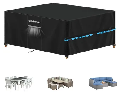Produktbild von Abdeckplane für Gartenmöbel 280x210x90cm 420D Oxford Wasserdicht mit Belüftungsöffnungen